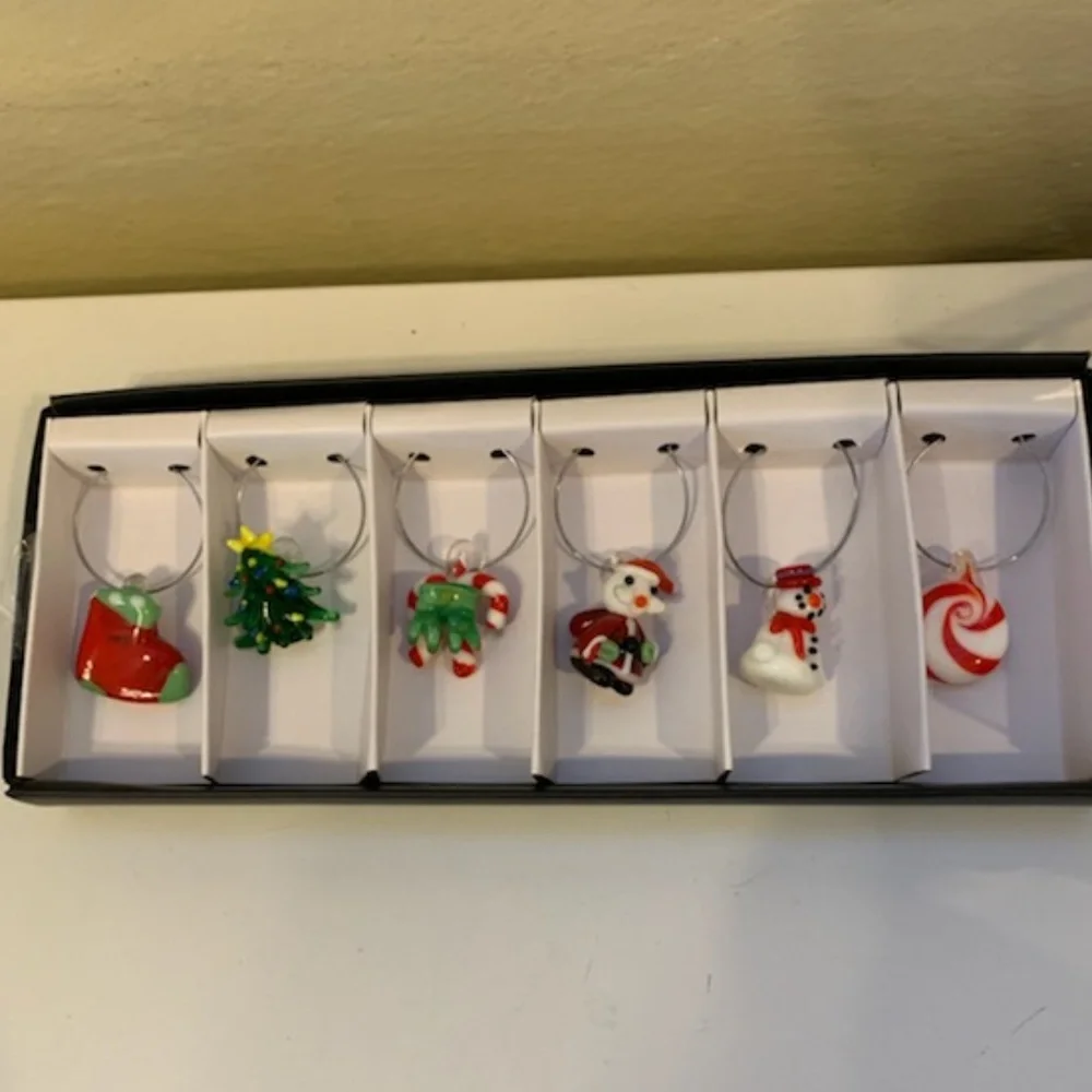 Christmas WIne Charms